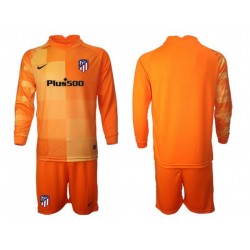 Camisola Atlético Madrid Guarda-redes Criança Equipamento Primeiro 2021-2022 Manga Comprida